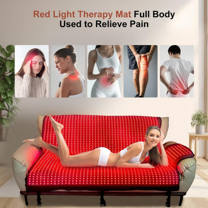 Red Light Therapy Mat for Full Body Pain Relief 75" X 35''