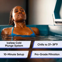Cold Plunge Tub Engineered for Home Recovery, Iceless Cooling, LLDPE Construction, 90 Gallon Capacity