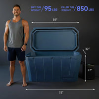 Cold Plunge Tub Engineered for Home Recovery, Iceless Cooling, LLDPE Construction, 90 Gallon Capacity