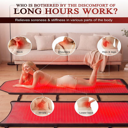 Red Light Therapy Mat for Full Body, Medical-Grade TPU,FSA&HSA Eligible