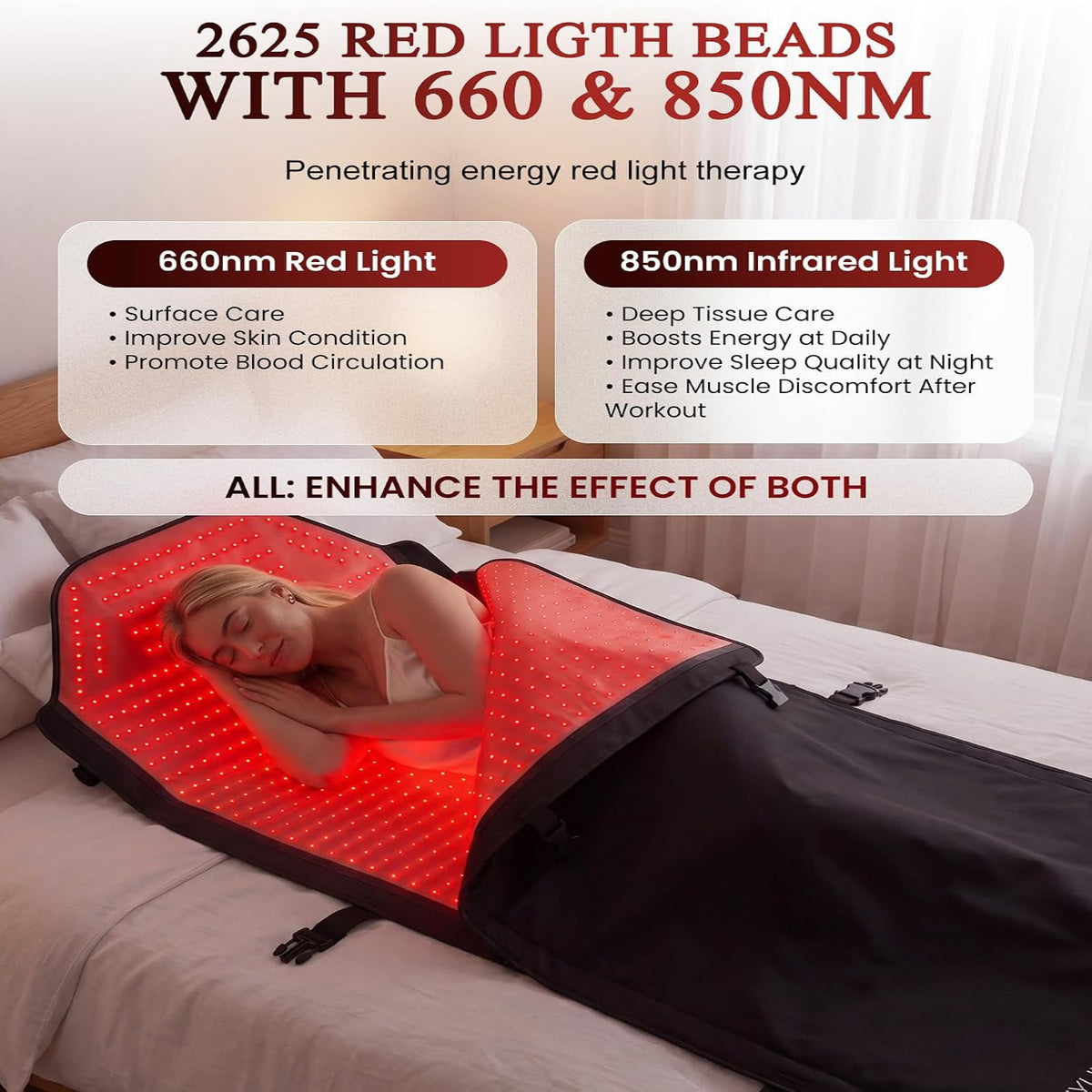 Red Light Therapy Mat for Full Body, Medical-Grade TPU,FSA&HSA Eligible
