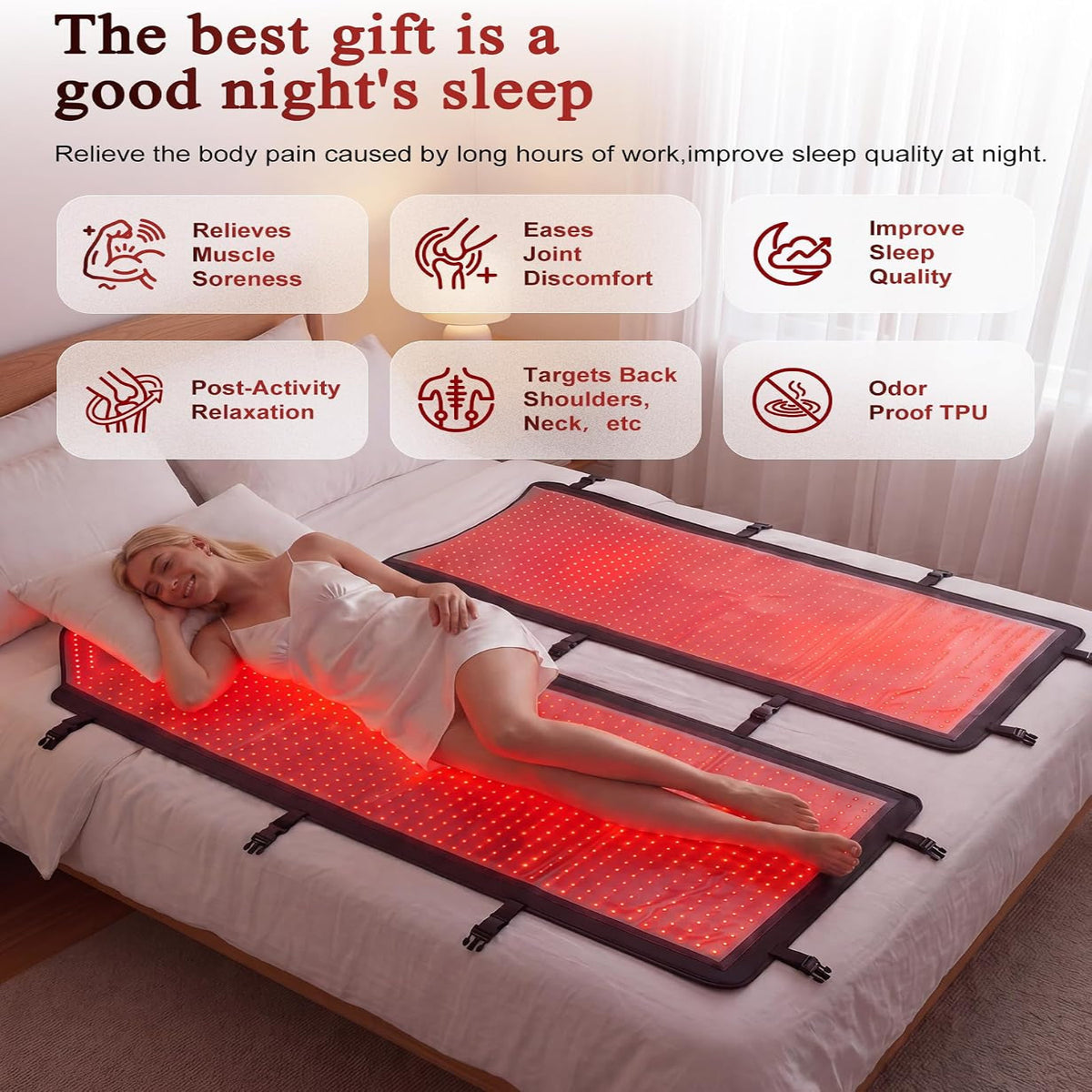 Red Light Therapy Mat for Full Body, Medical-Grade TPU,FSA&HSA Eligible
