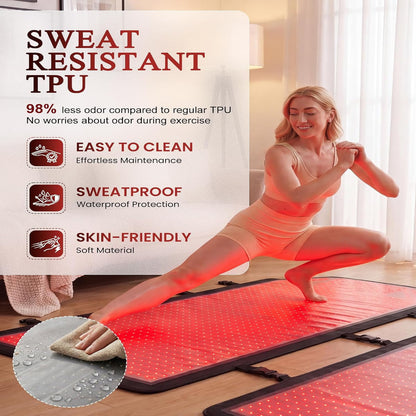 Red Light Therapy Mat for Full Body, Medical-Grade TPU,FSA&HSA Eligible