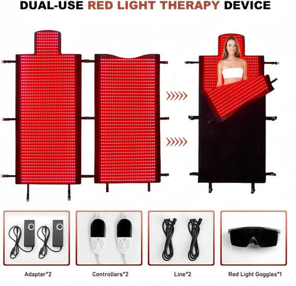 Red Light Therapy Mat for Full Body Pain Relief 75" X 35''